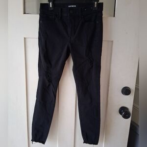 Express Black Women's Skinny Distressed Jeans